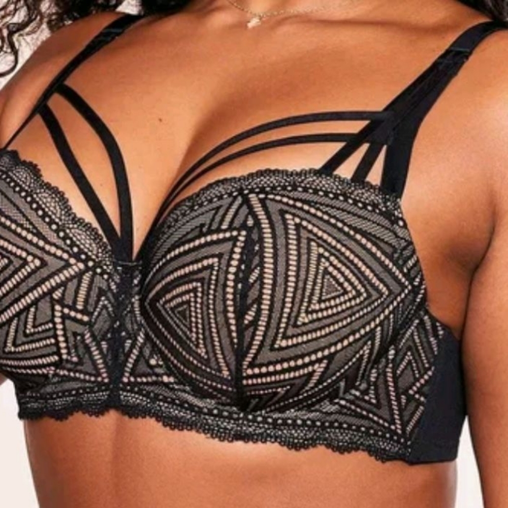 Adore Me Trezza Padded Black Bra 42D EUC